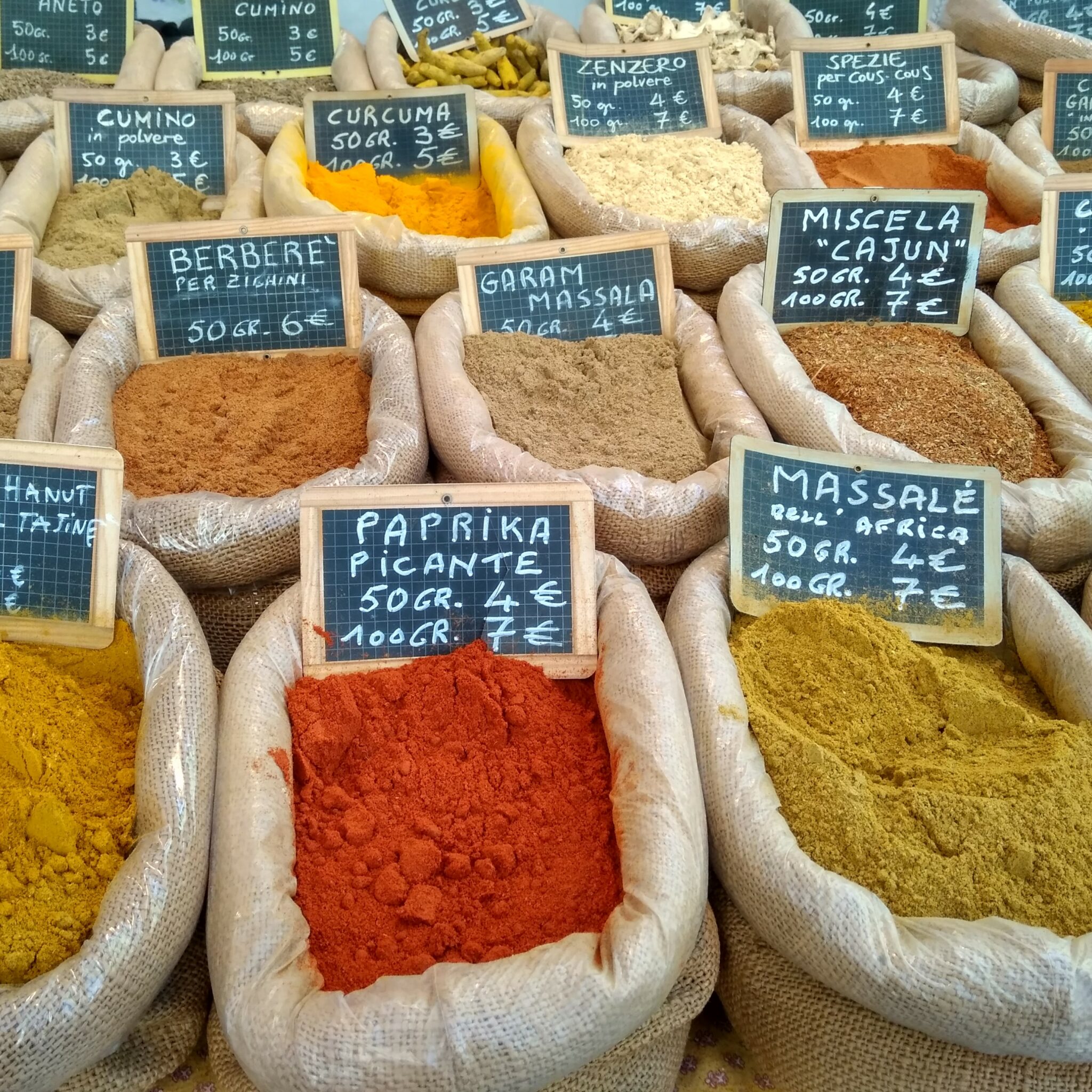 Spices market Bergamo-Italy